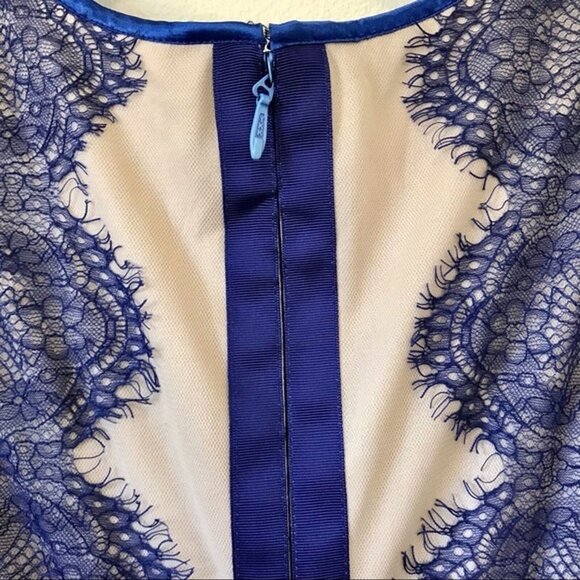 Bariano‎ Australia Women's Designer Blue Lace Tutu Party Cocktail Dress Size 4 - Picture 5 of 12